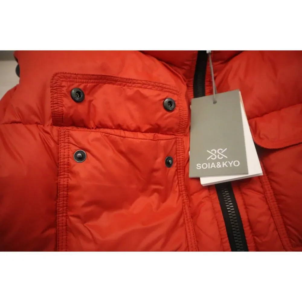 Soia & Kyo Women's Sz M Spice Orange Deanna Down Relaxed Fit Puffer Vest - Picture 8 of 15
